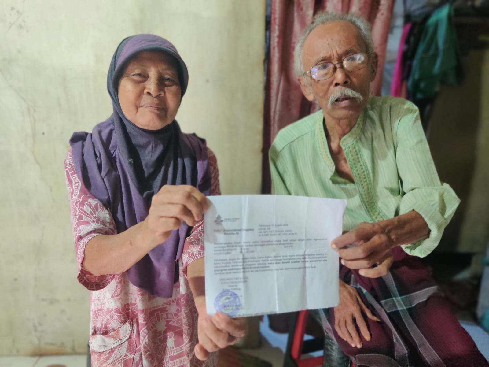 Miris....Pasangan Lansia Miskin di Kota Pekalongan Terancam Diputus Aliran Air Bersih