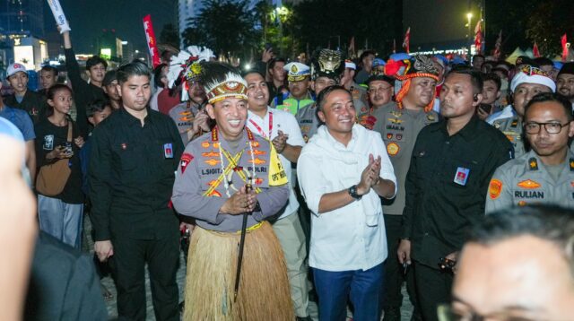 Kapolri dan Mensesneg Hadiri Puncak Perayaan Kemerdekaan di Bundaran HI
